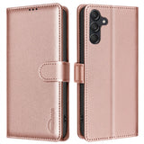 Samsung Galaxy A26 (5G) BINFEN Kunstlæder Flip Cover - RFID Blokering - Kortholder - Ståfunktion - Rose Gold