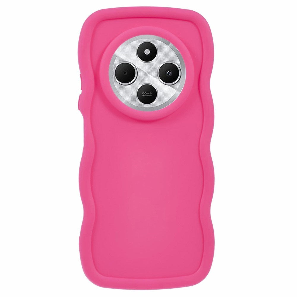 EIDERWOOD - Xiaomi Redmi 14C - Fleksibelt Plastik Wavy Cover - Pink