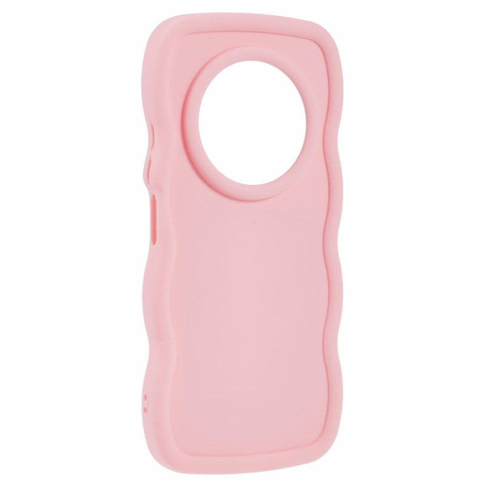 EIDERWOOD - Xiaomi Redmi 14C - Fleksibelt Plastik Wavy Cover - Lyserød