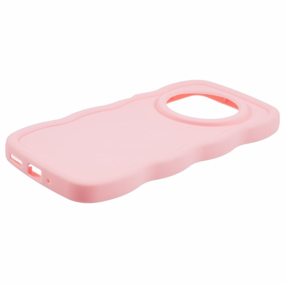 EIDERWOOD - Xiaomi Redmi 14C - Fleksibelt Plastik Wavy Cover - Lyserød