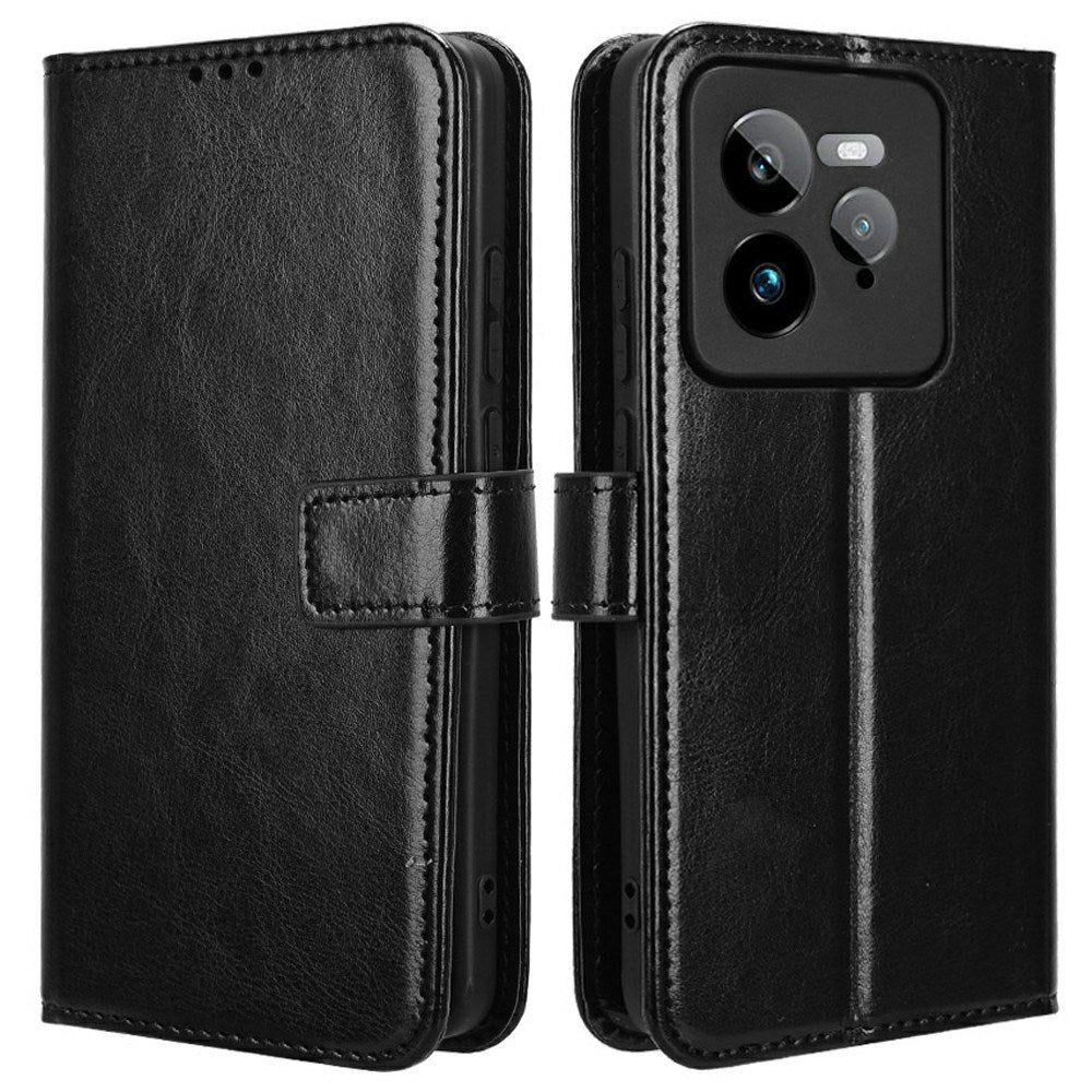 EIDERWOOD - Realme GT 7 Pro (5G) - Kunstlæder Flip Cover m. Strop - Sort
