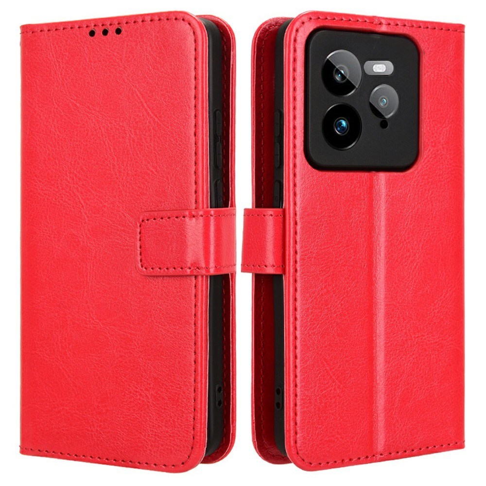 EIDERWOOD - Realme GT 7 Pro (5G) - Kunstlæder Flip Cover m. Strop - Rød