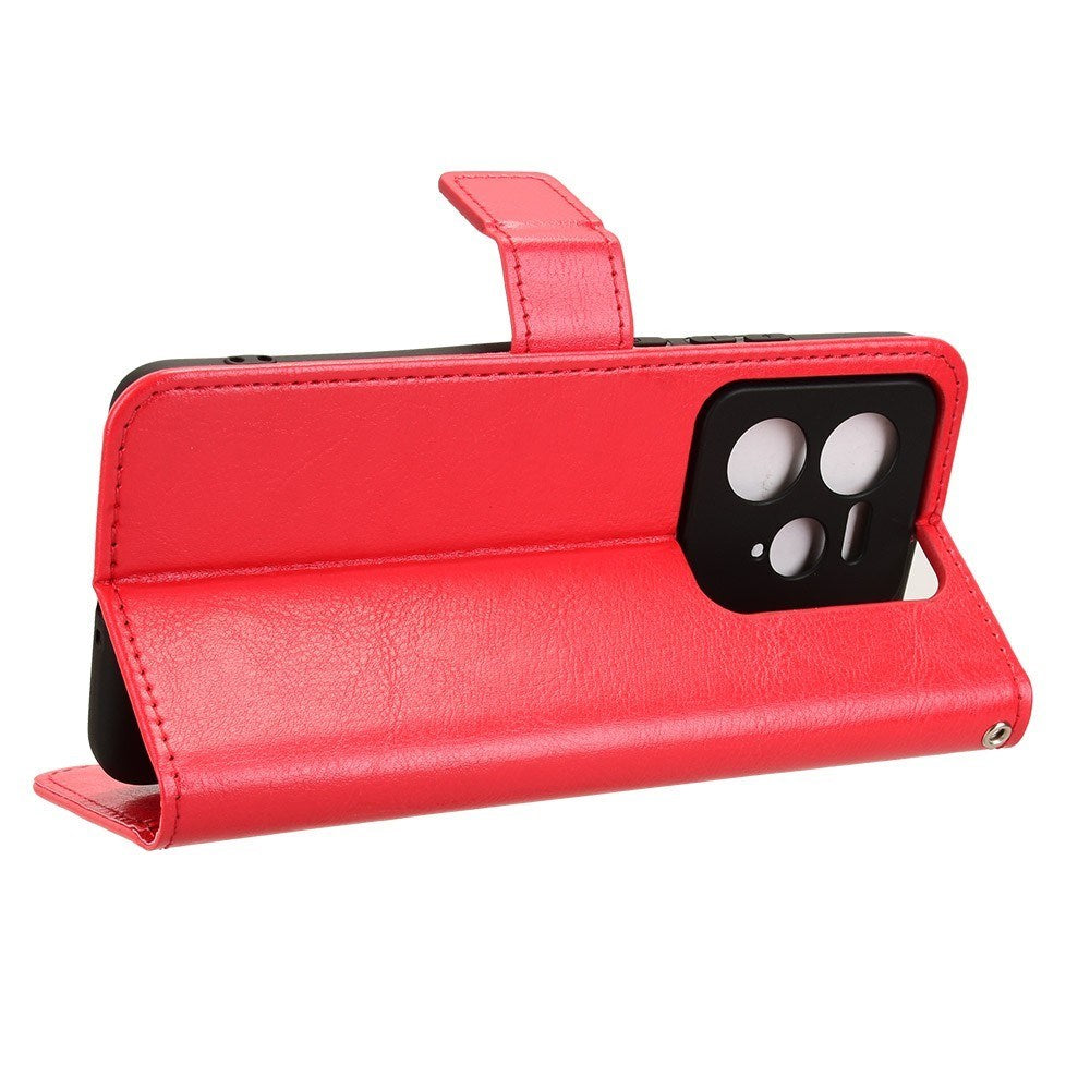 EIDERWOOD - Realme GT 7 Pro (5G) - Kunstlæder Flip Cover m. Strop - Rød