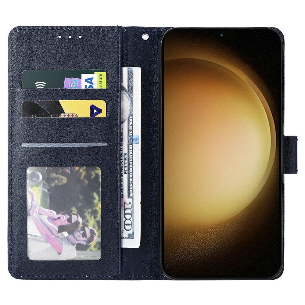 EIDERWOOD Samsung Galaxy S25+ (Plus) / S24+ (Plus) Kunstlæder Mobil Cover m. Pung og Strop - Blå