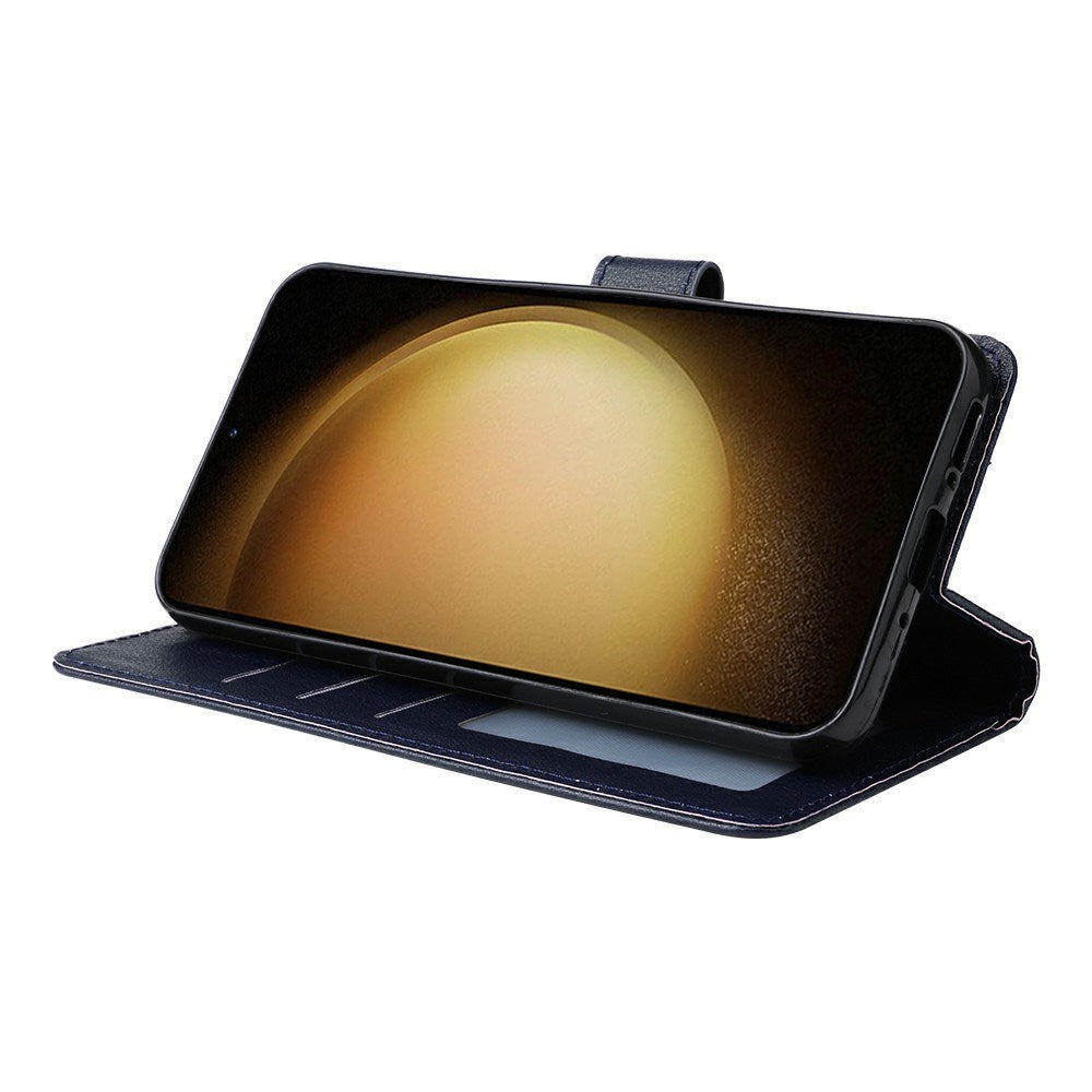 EIDERWOOD Samsung Galaxy S25+ (Plus) / S24+ (Plus) Kunstlæder Mobil Cover m. Pung og Strop - Blå