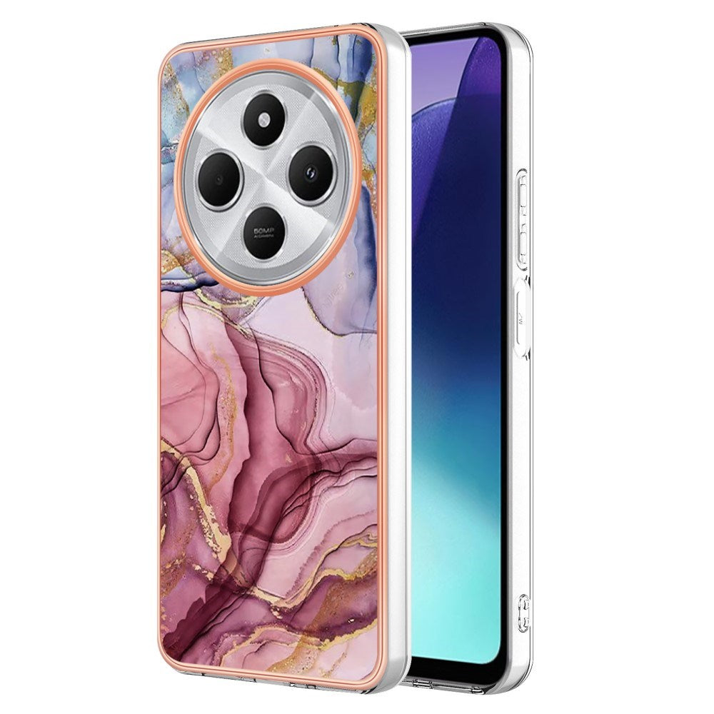 EIDERWOOD Xiaomi Redmi 14C Fleksibelt Plastik Mobil Cover m. Marmordesign - Lyserød