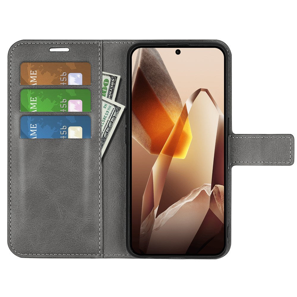 EIDERWOOD OnePlus 13 Wallet Flip Cover - Læder m. Pung - Grå