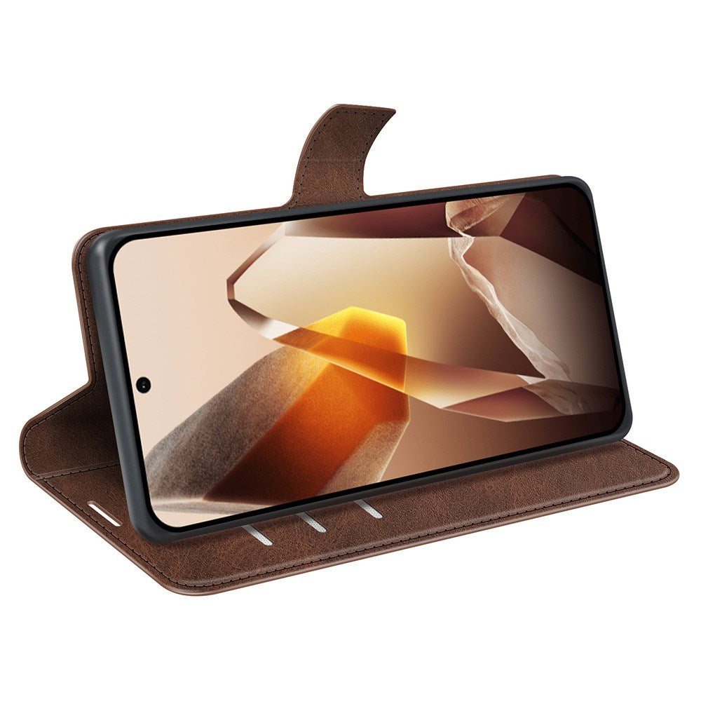 EIDERWOOD OnePlus 13 Wallet Flip Cover - Læder m. Pung - Mørkebrun