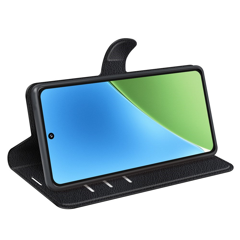 EIDERWOOD - Xiaomi 15 - Kunstlæder Flip Cover m. Kortholder & Ståfunktion - Sort