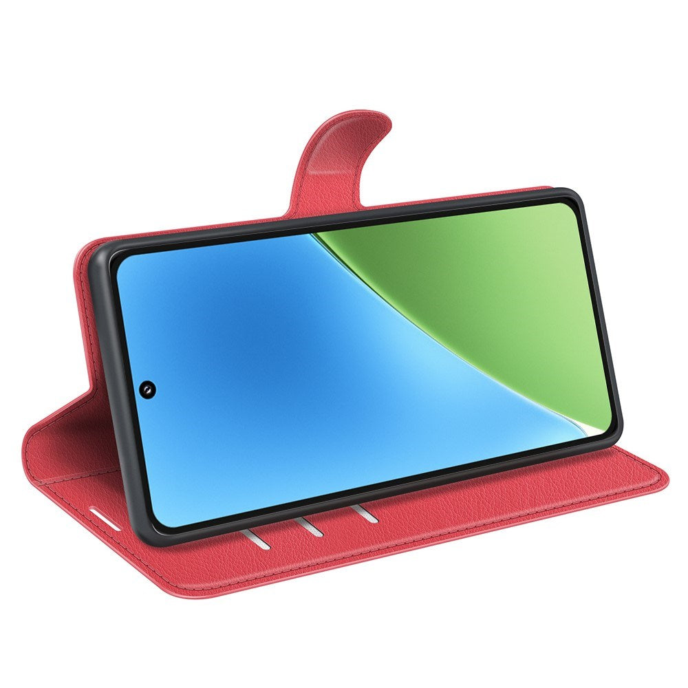 EIDERWOOD - Xiaomi 15 - Kunstlæder Flip Cover m. Kortholder & Ståfunktion - Rød