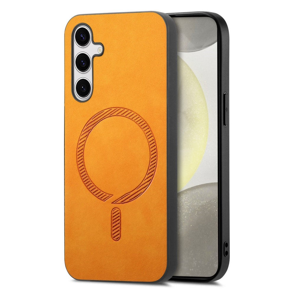 EIDERWOOD Samsung Galaxy S25 Kunstlæder Mobil Cover - MagSafe Kompatibel - Orange