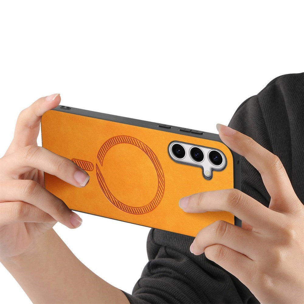 EIDERWOOD Samsung Galaxy S25 Kunstlæder Mobil Cover - MagSafe Kompatibel - Orange