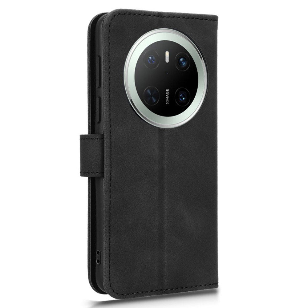 EIDERWOOD - Huawei Mate 70 - Kunstlæder Flip Cover m. Kortholder & Ståfunktion - Sort