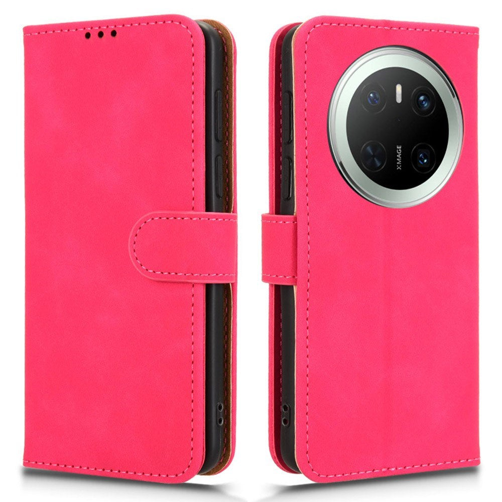EIDERWOOD - Huawei Mate 70 - Kunstlæder Flip Cover m. Kortholder & Ståfunktion - Pink