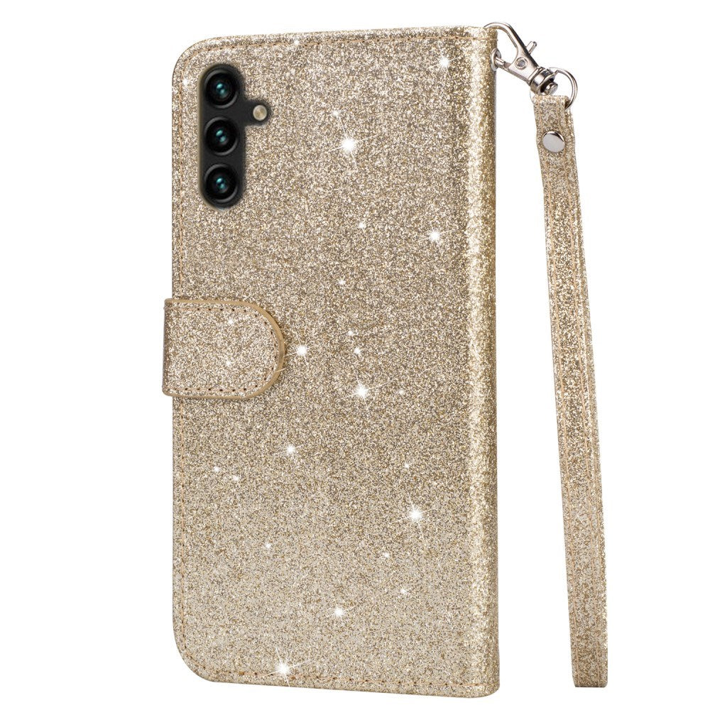 EIDERWOOD - Samsung Galaxy A56 (5G) - Glimmer Flip Cover m. Lynlåslomme & Ståfunktion - Guld