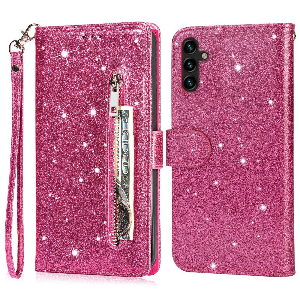 EIDERWOOD - Samsung Galaxy A56 (5G) - Glimmer Flip Cover m. Lynlåslomme & Ståfunktion - Pink