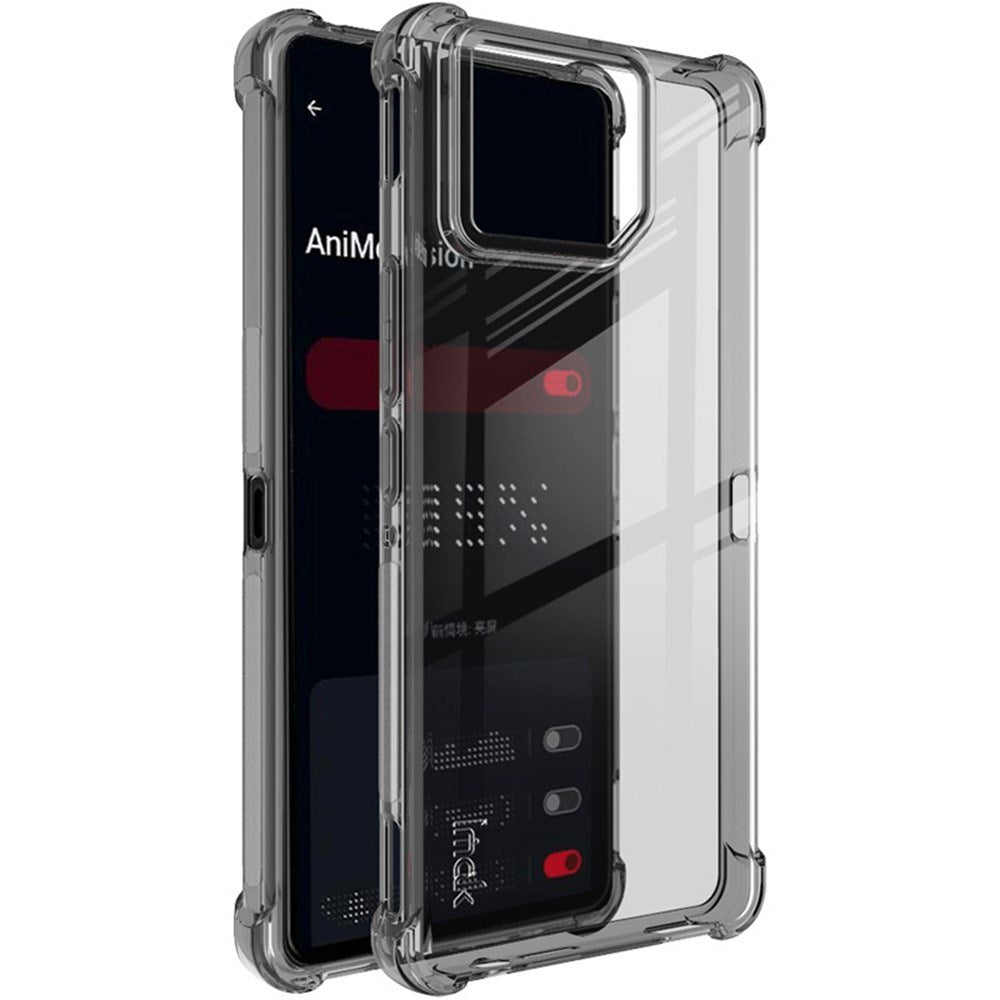 Asus ROG Phone 9 (5G) / 9 Pro (5G) - IMAK - Fleksibelt Plastik Bagside Cover - Gennemsigtig / Sort