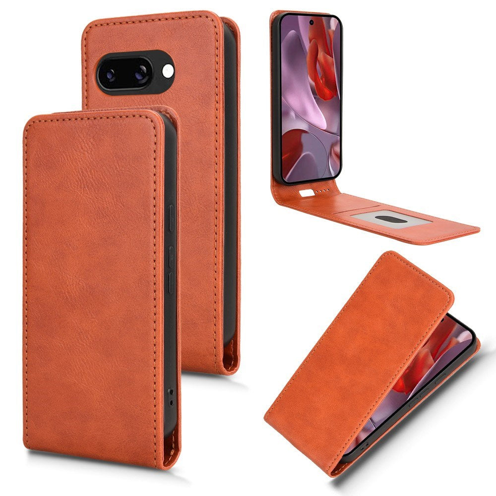 EIDERWOOD - Google Pixel 9a - Kunstlæder Flip Cover m. Kortlomme - Orange