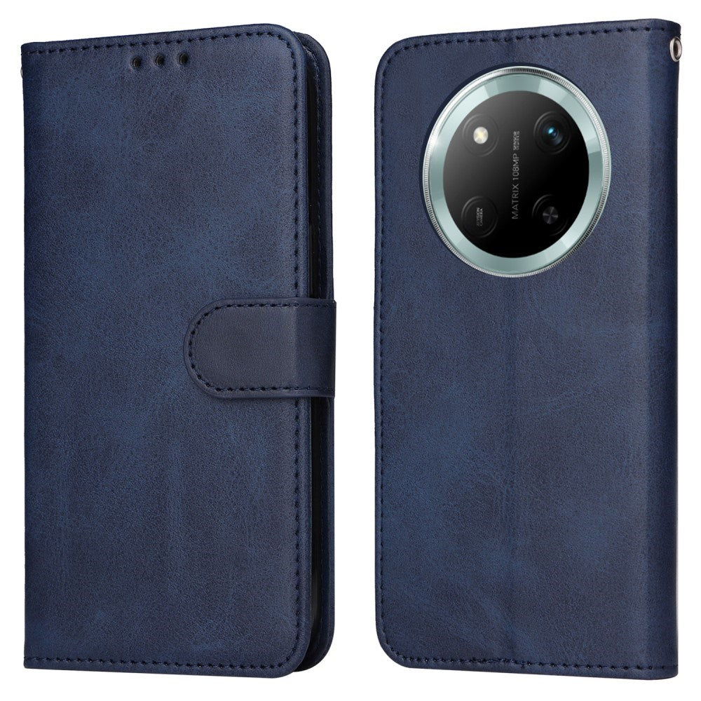 EIDERWOOD - Honor Magic7 Lite Kunstlæder Flip Cover m. Strop - Blå
