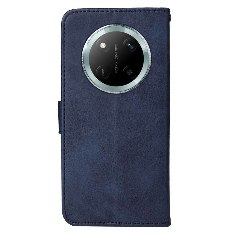EIDERWOOD - Honor Magic7 Lite Kunstlæder Flip Cover m. Strop - Blå