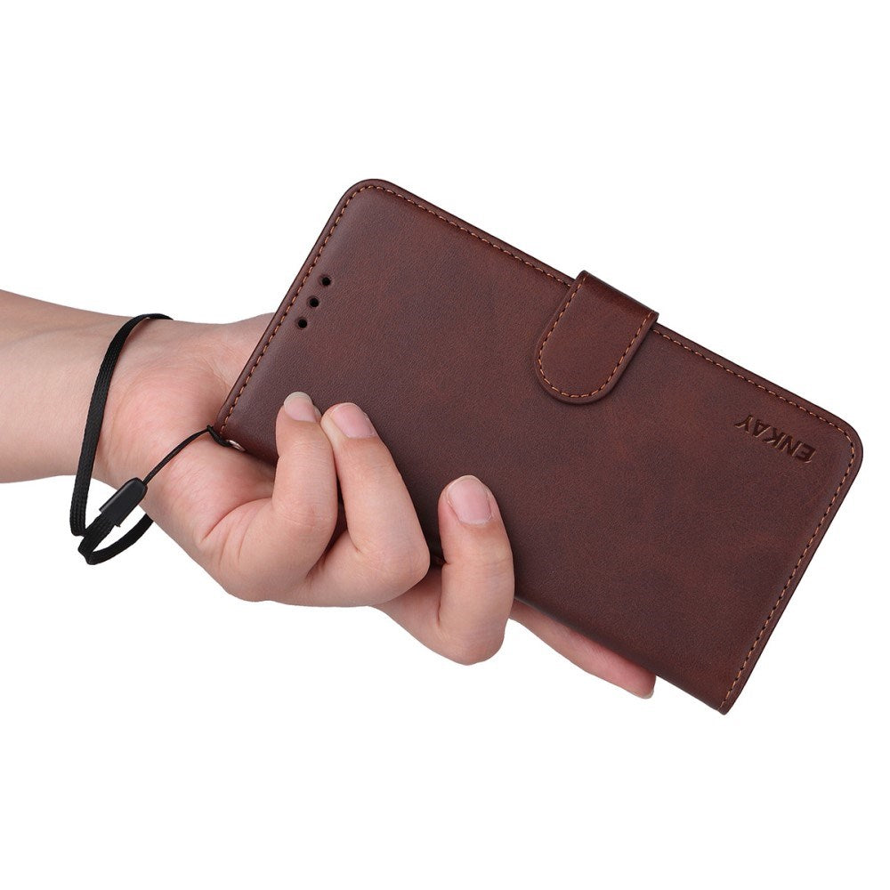 EIDERWOOD - Samsung Galaxy A56 (5G) / A36 (5G) - 2-i-1 Kunstlæder Flip Case m. Skærmbeskyttelsesglas - Blå