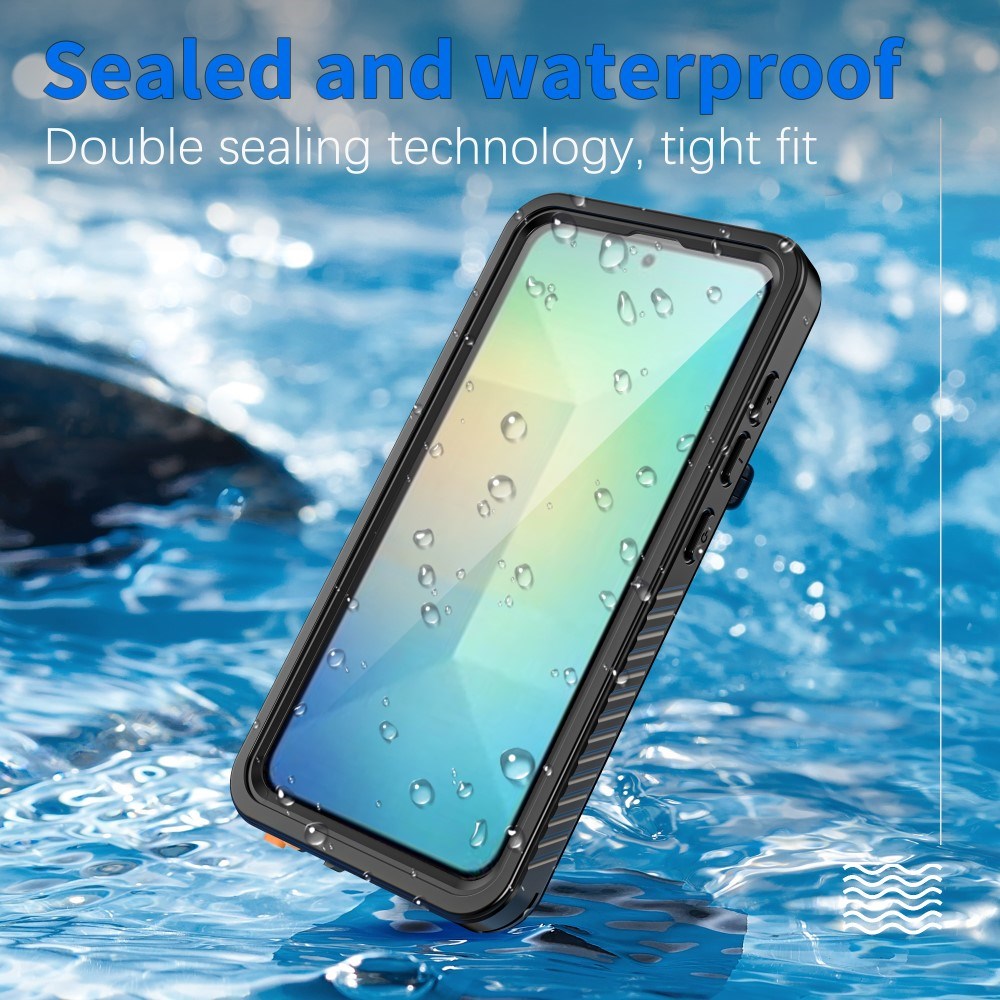 Samsung Galaxy S25 Redpepper IP68 Vandtæt Cover - Sort / Gennemsigtig