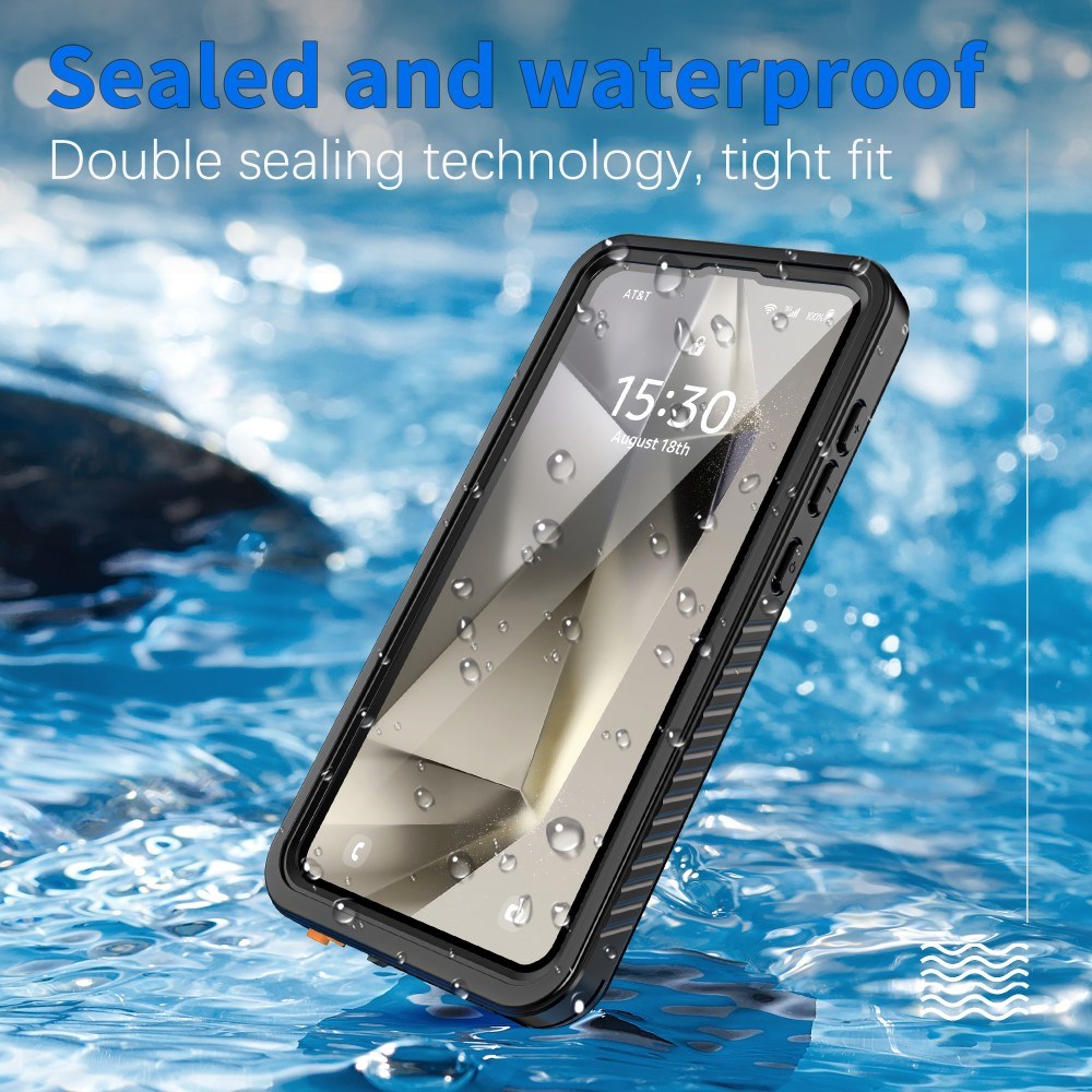 Samsung Galaxy S25+ (Plus) Redpepper IP68 Vandtæt Cover - Sort / Gennemsigtig