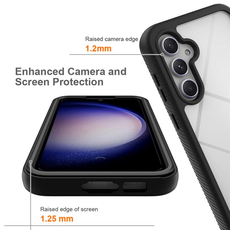 Samsung Galaxy A36 (5G) / A56 (5G) - EIDERWOOD Hybrid Plastik Cover m. Skærmbeskyttelsesfilm - Gennemsigtig