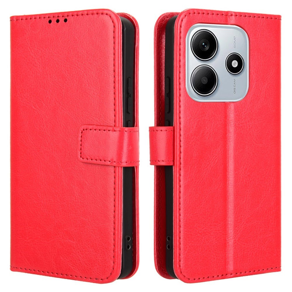 EIDERWOOD - Xiaomi Redmi Note 14 (5G) - Kunstlæder Flip Cover m. Strop - Rød