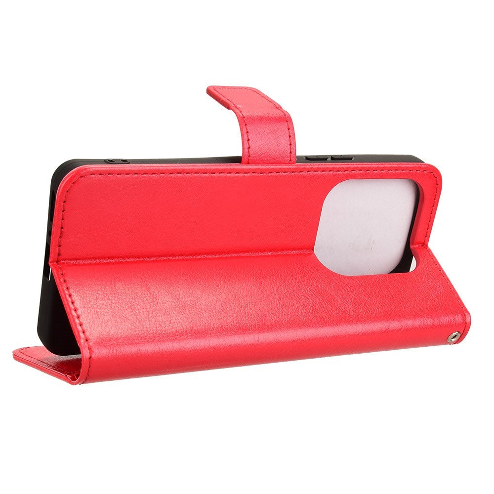 EIDERWOOD - Xiaomi Redmi Note 14 (5G) - Kunstlæder Flip Cover m. Strop - Rød
