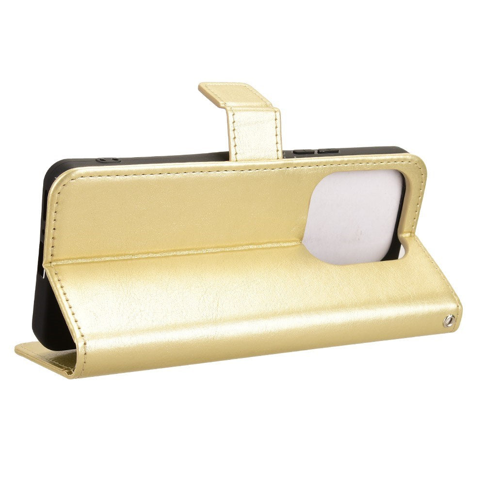 EIDERWOOD - Xiaomi Redmi Note 14 (5G) - Kunstlæder Flip Cover m. Strop - Guld