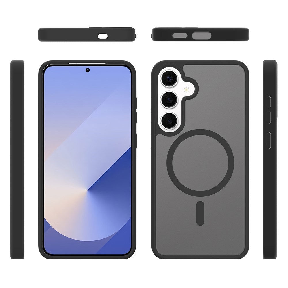 EIDERWOOD Samsung Galaxy S24+ (Plus) / S25+ (Plus) Mat Hybrid Mobil Cover - MagSafe Kompatibel - Blå / Gennemsigtig