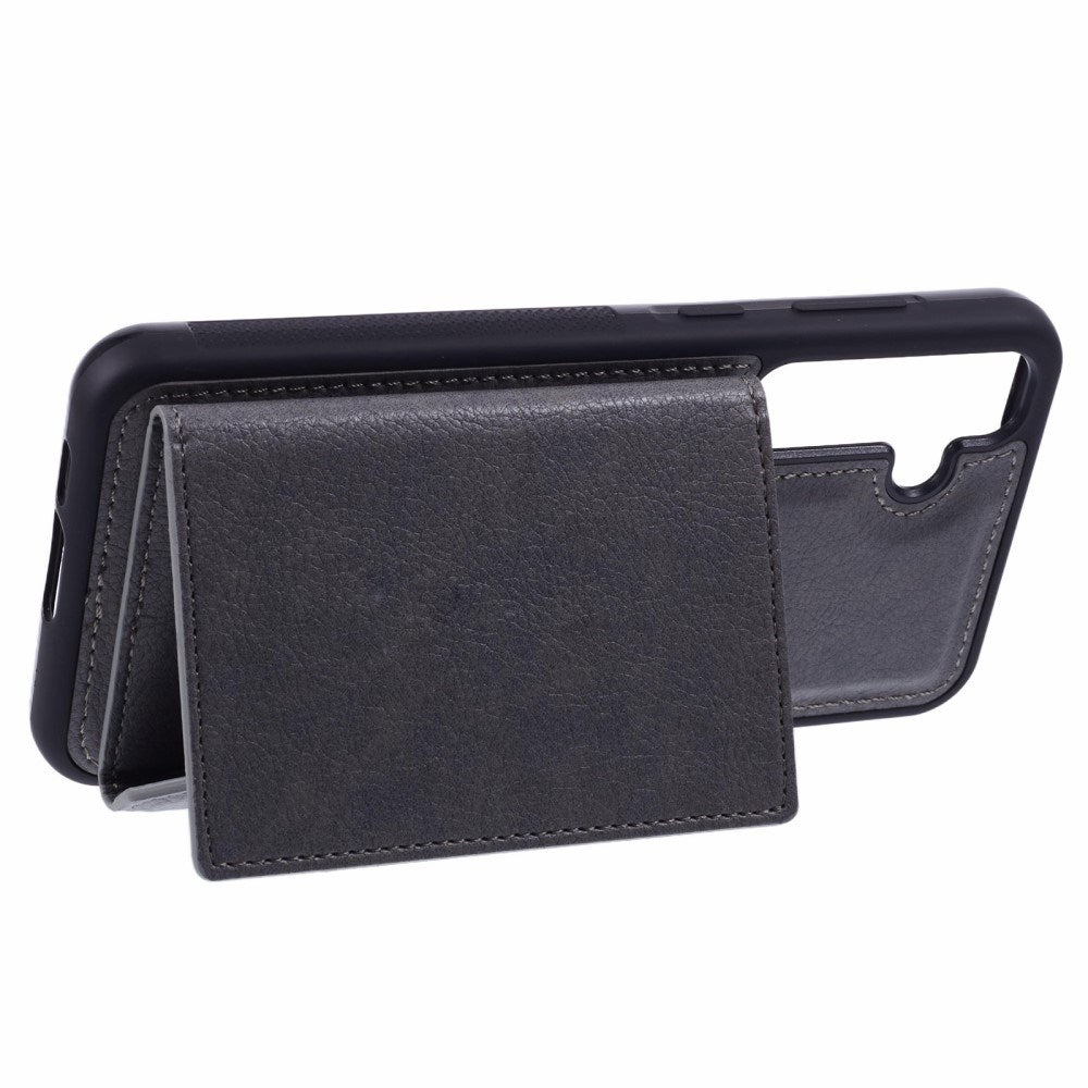 EIDERWOOD - Samsung Galaxy S25 - 2-i-1 Vegansk Læder Cover m. Kortholder & Ståfunktion - Grå