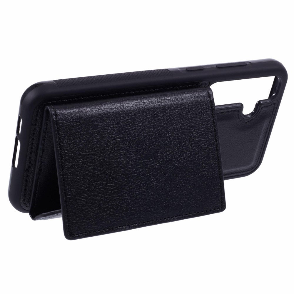 EIDERWOOD - Samsung Galaxy S25 - 2-i-1 Vegansk Læder Cover m. Kortholder & Ståfunktion - Sort