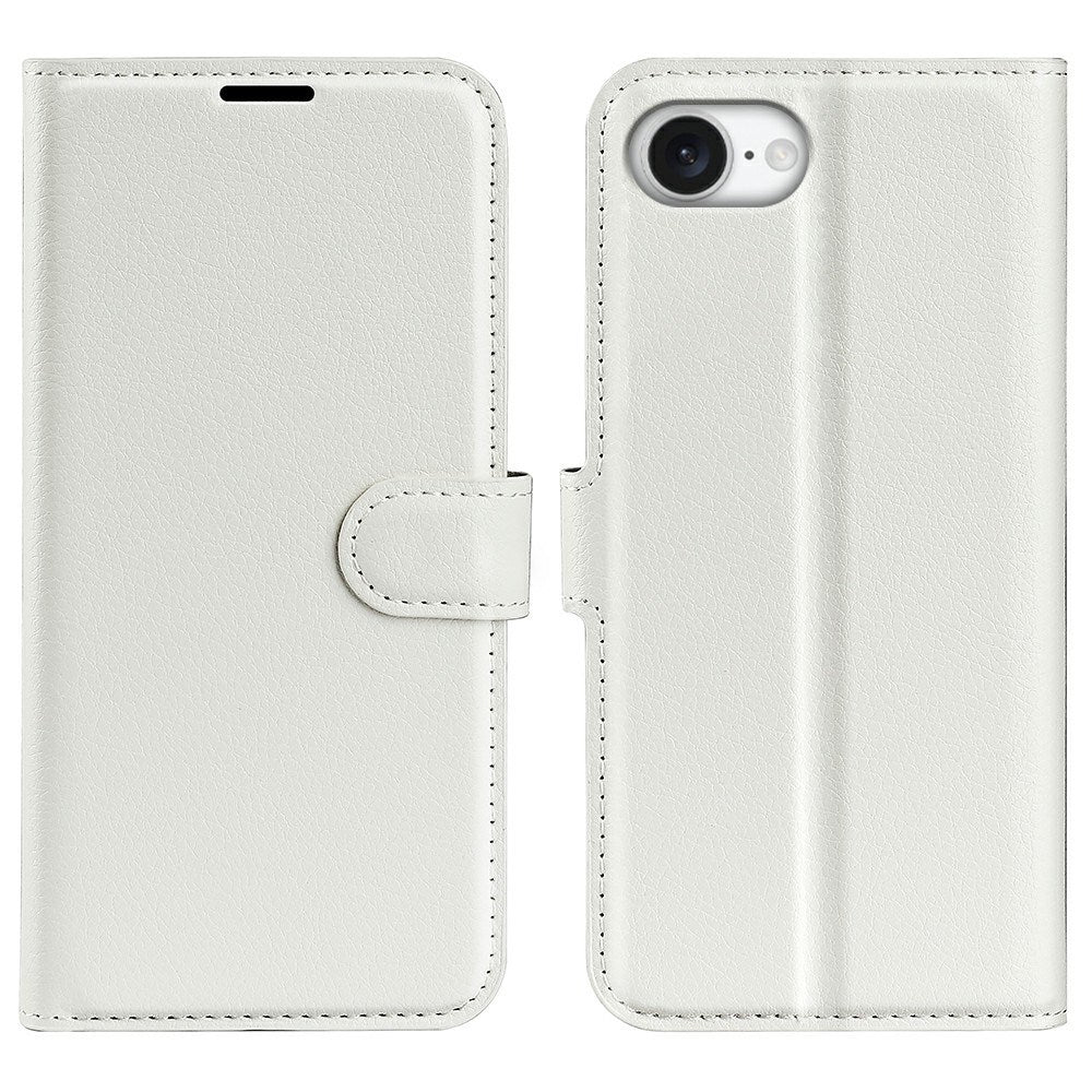 EIDERWOOD - iPhone 17e / 16e - Kunstlæder Flip Cover m. Kortholder & Ståfunktion - Hvid