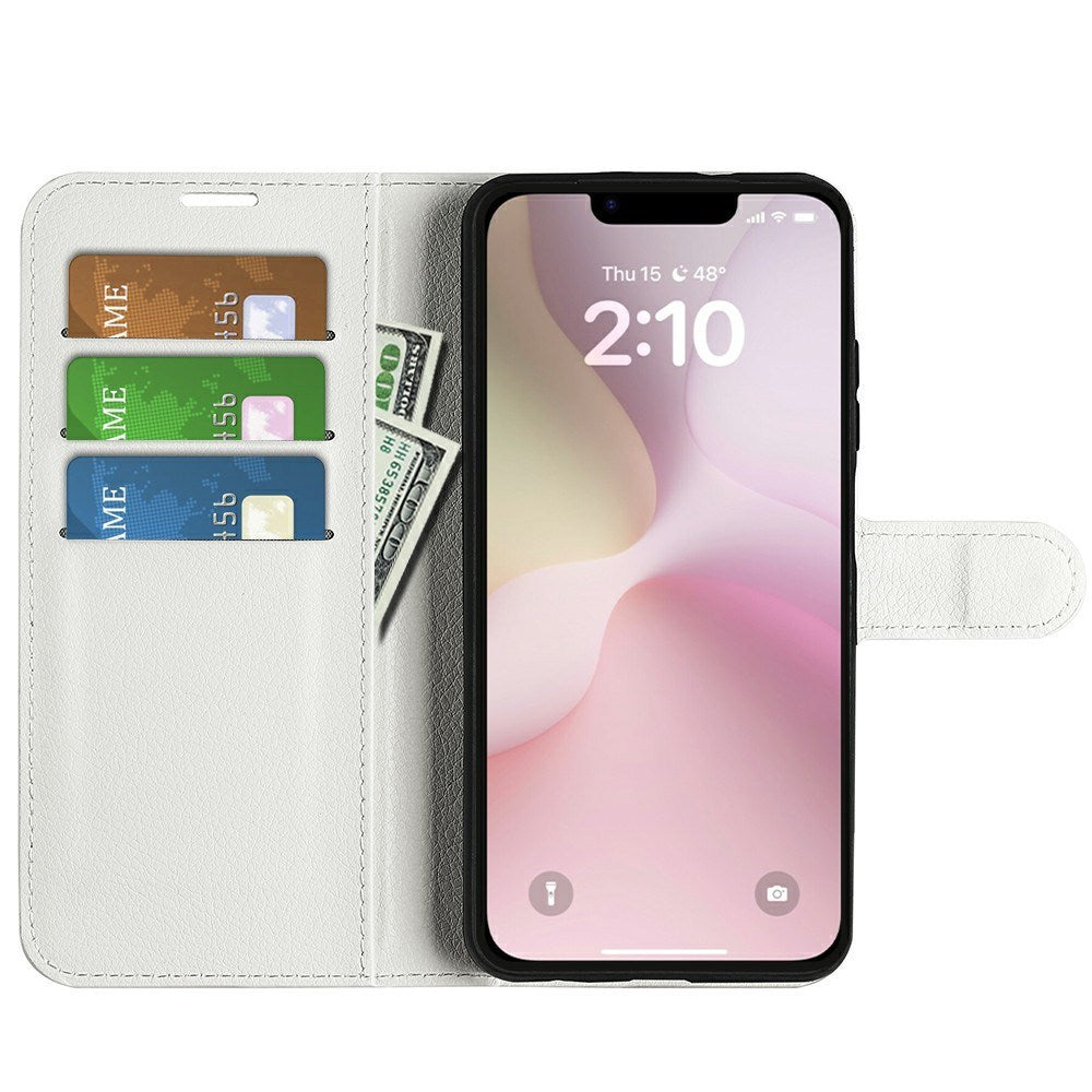 EIDERWOOD - iPhone 17e / 16e - Kunstlæder Flip Cover m. Kortholder & Ståfunktion - Hvid