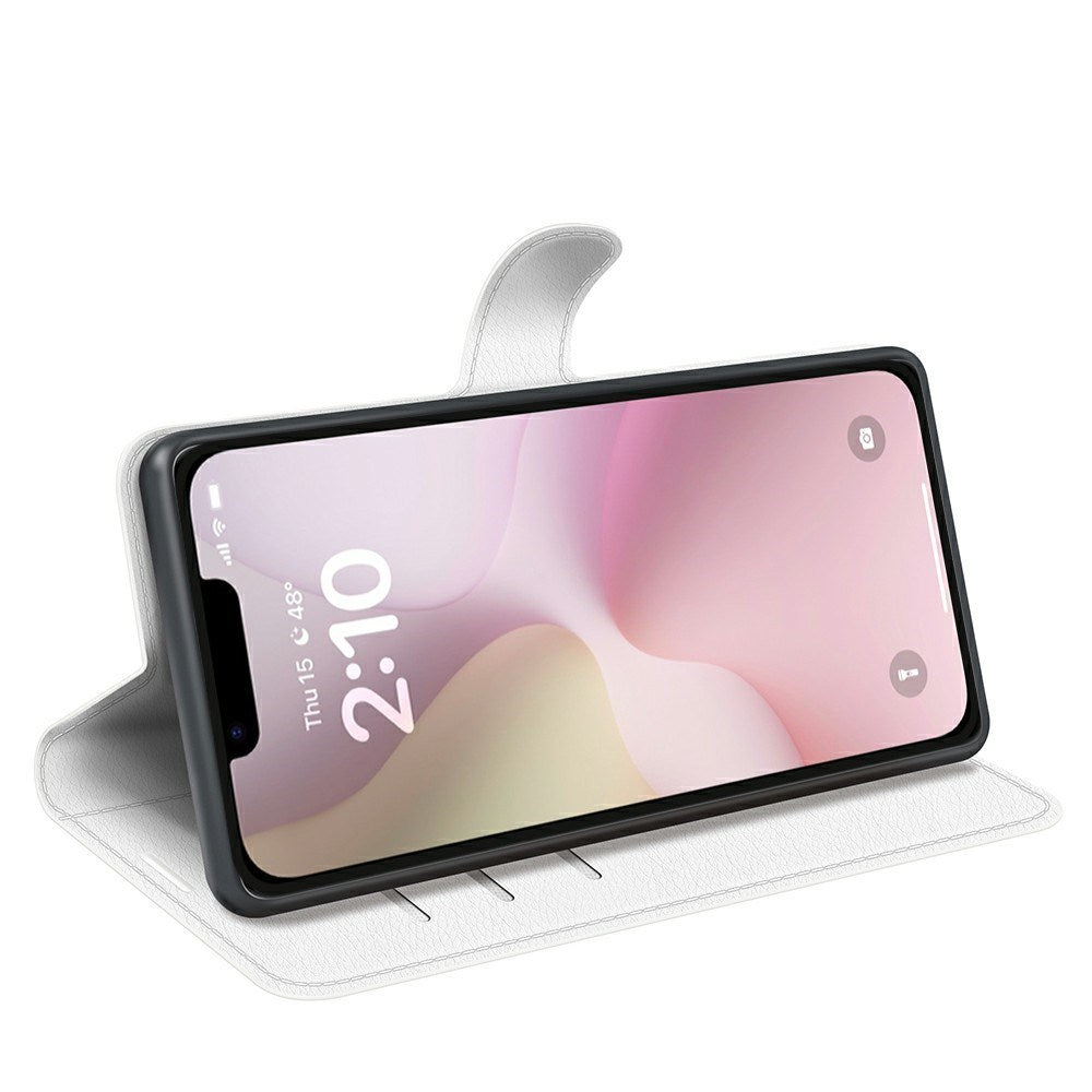 EIDERWOOD - iPhone 17e / 16e - Kunstlæder Flip Cover m. Kortholder & Ståfunktion - Hvid