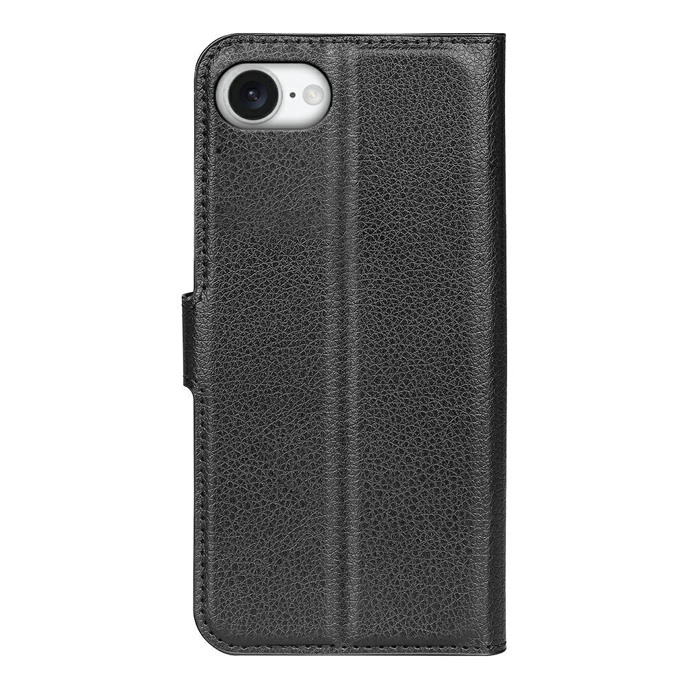 EIDERWOOD - iPhone 17e / 16e - Kunstlæder Flip Cover m. Kortholder & Ståfunktion - Sort