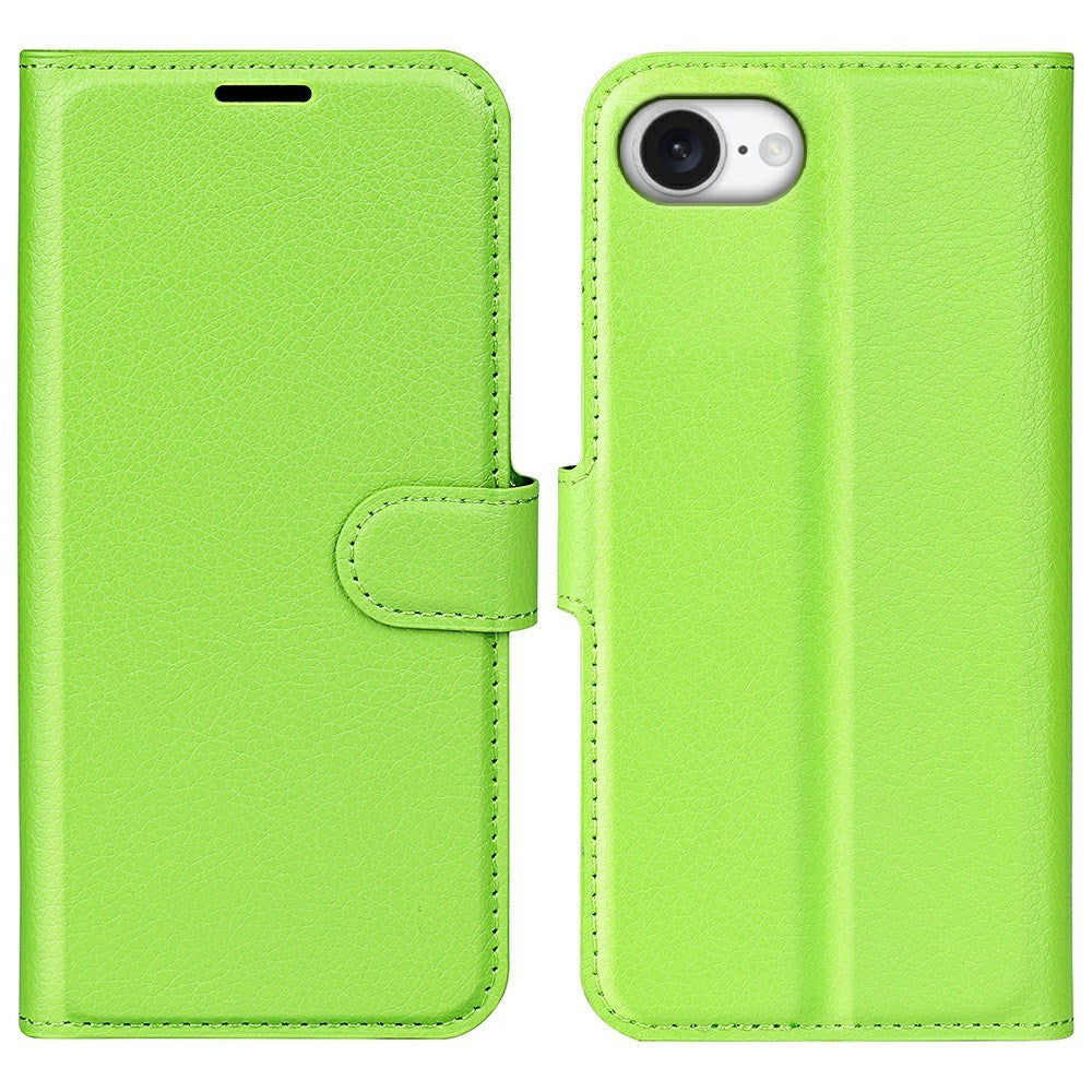 EIDERWOOD - iPhone 17e / 16e - Kunstlæder Flip Cover m. Kortholder & Ståfunktion - Grøn