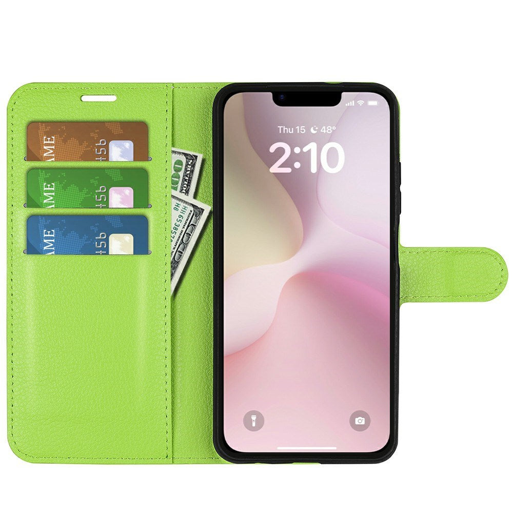 EIDERWOOD - iPhone 17e / 16e - Kunstlæder Flip Cover m. Kortholder & Ståfunktion - Grøn