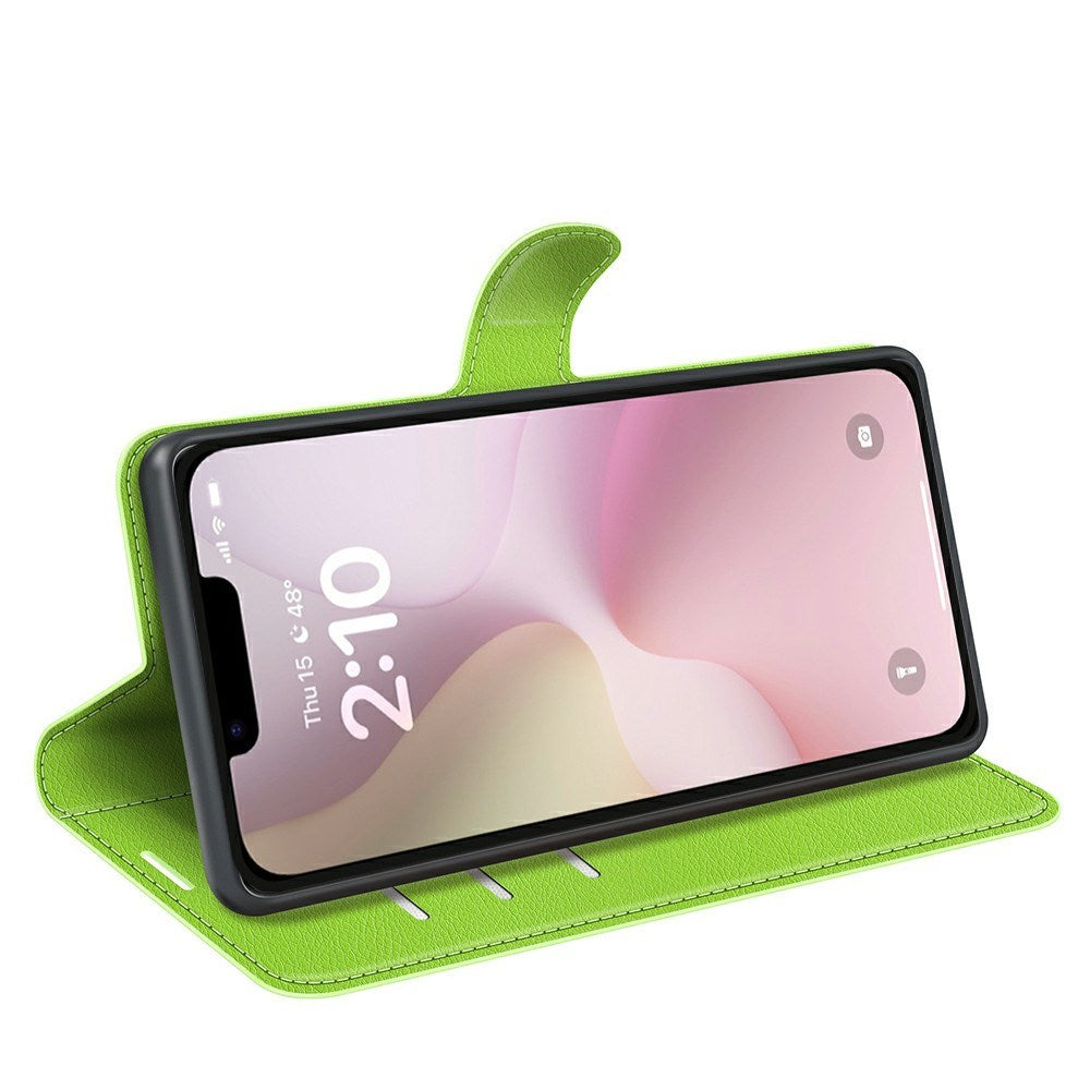 EIDERWOOD - iPhone 17e / 16e - Kunstlæder Flip Cover m. Kortholder & Ståfunktion - Grøn