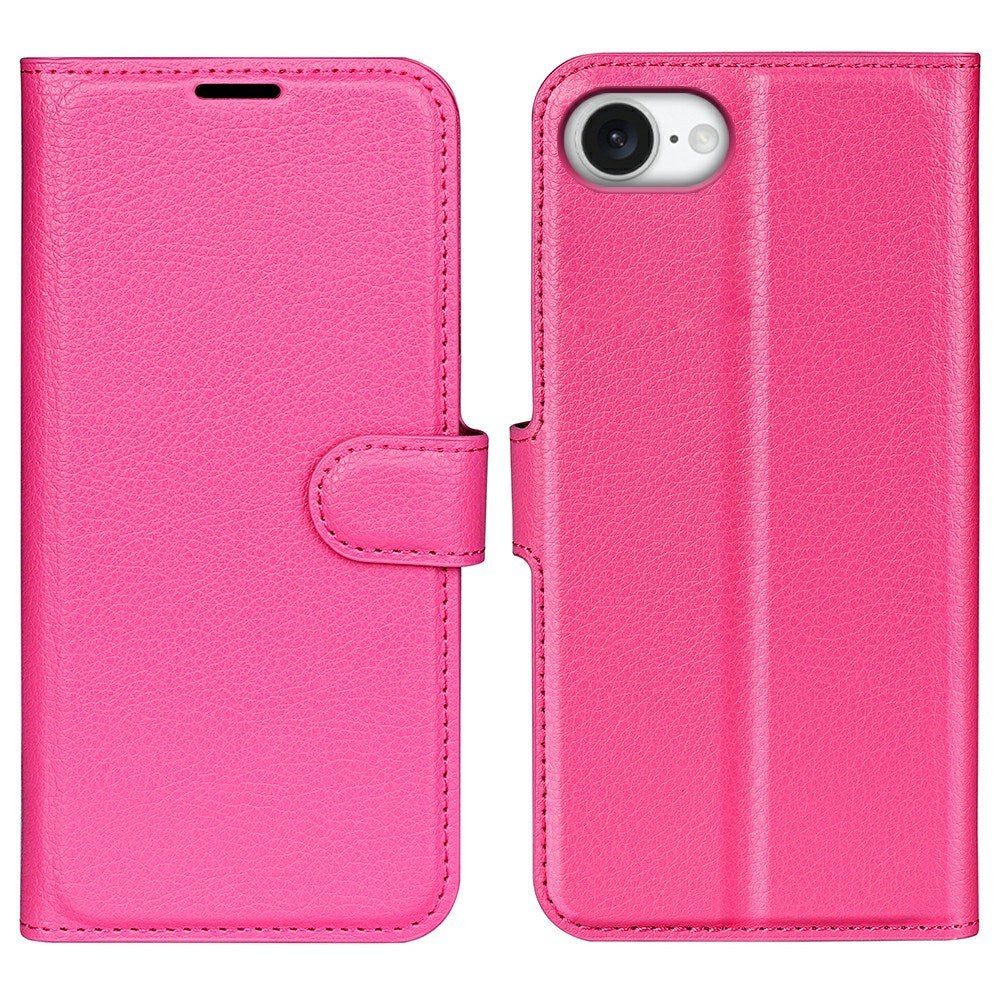 EIDERWOOD - iPhone 17e / 16e - Kunstlæder Flip Cover m. Kortholder & Ståfunktion - Pink