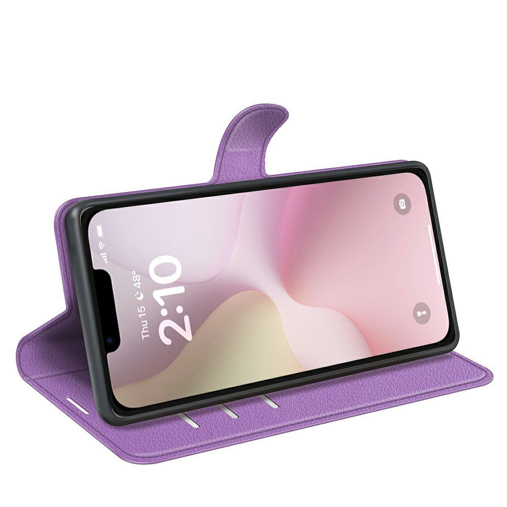 EIDERWOOD - iPhone 17e / 16e - Kunstlæder Flip Cover m. Kortholder & Ståfunktion - Lilla