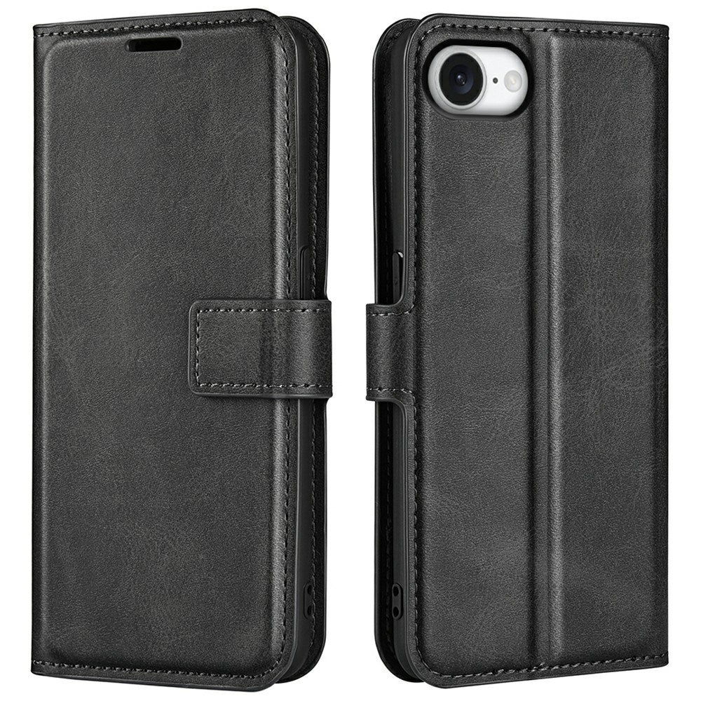 EIDERWOOD - iPhone 17e / 16e - Kunstlæder Flip Cover - Sort