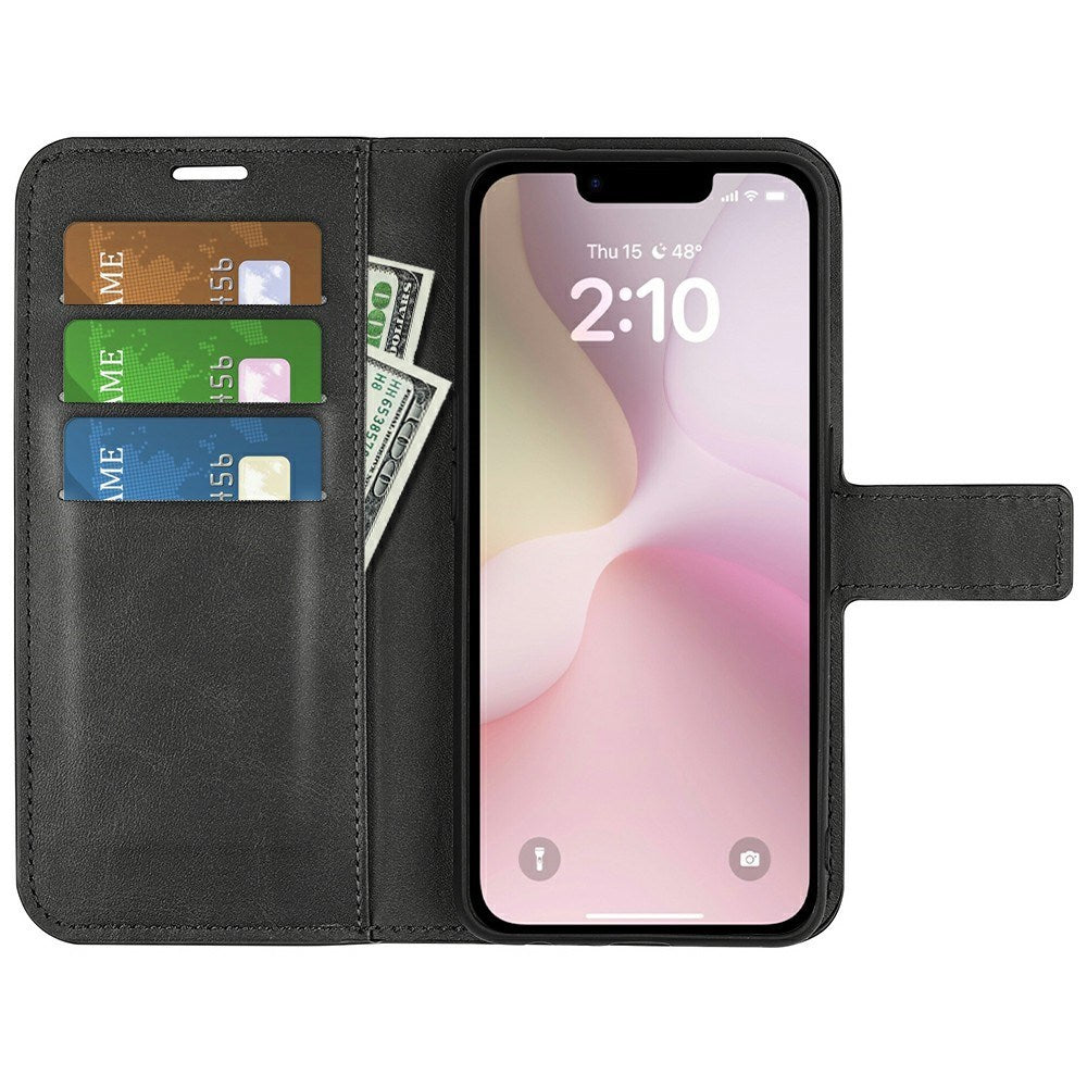 EIDERWOOD - iPhone 17e / 16e - Kunstlæder Flip Cover - Sort
