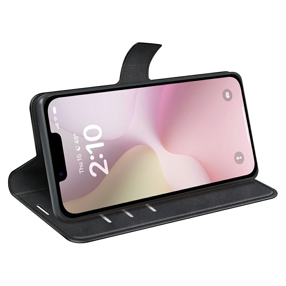 EIDERWOOD - iPhone 17e / 16e - Kunstlæder Flip Cover - Sort
