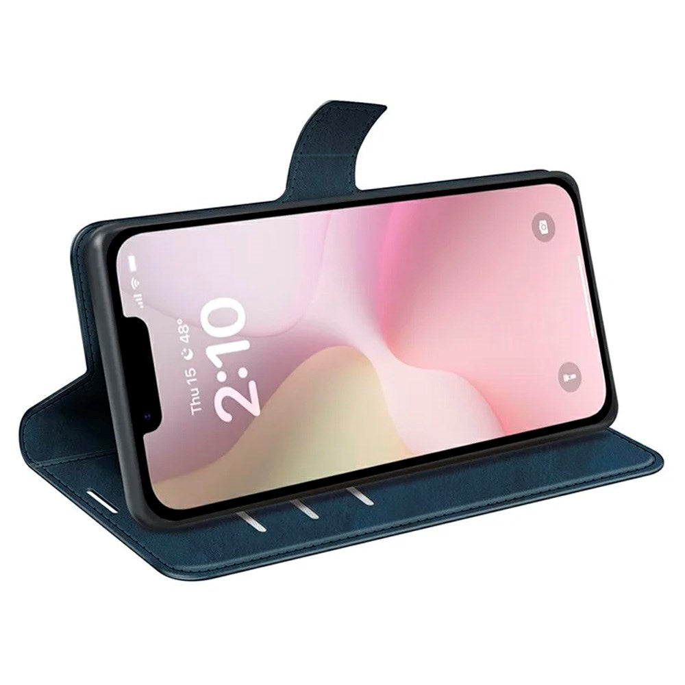 EIDERWOOD - iPhone 17e / 16e - Kunstlæder Flip Cover - Blå