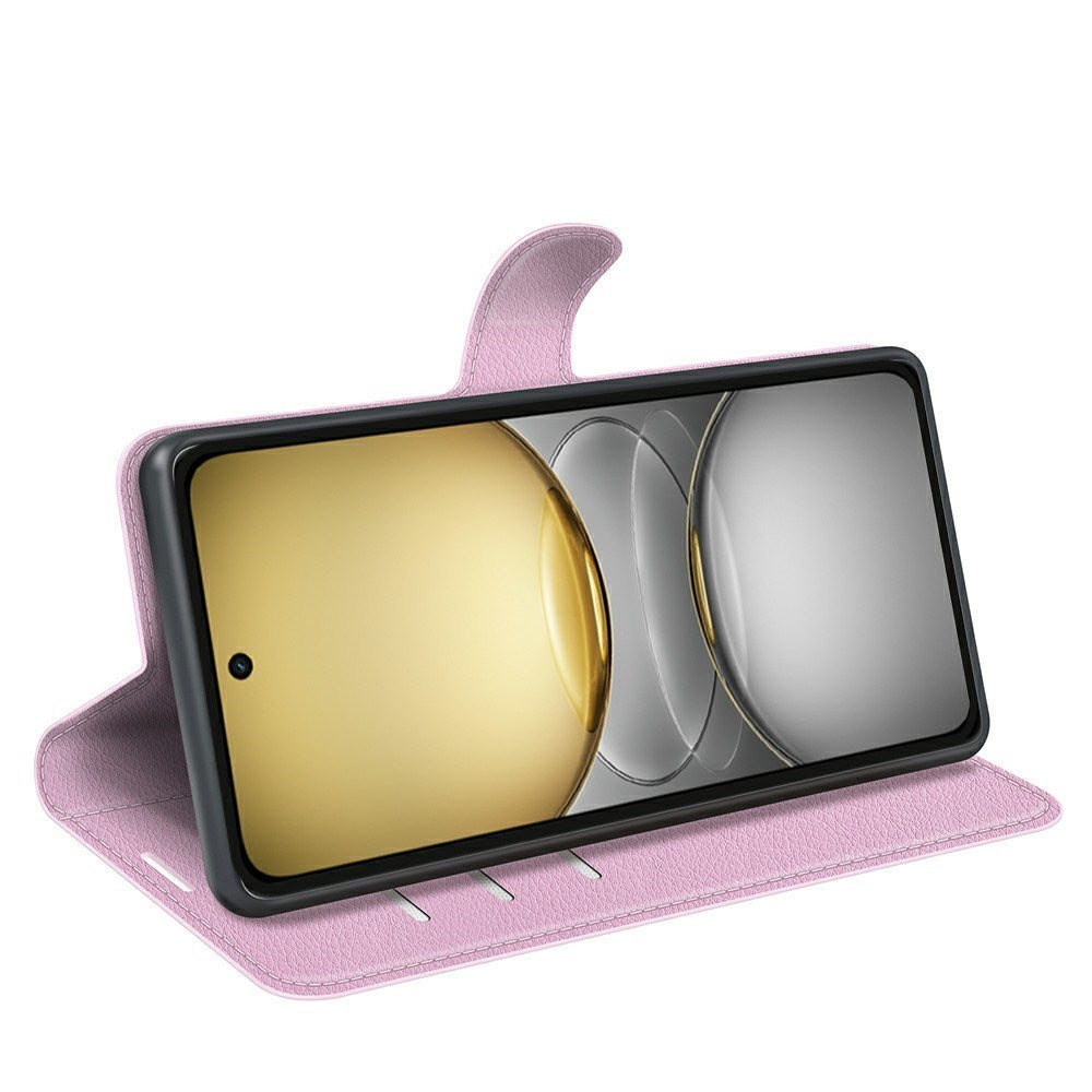 EIDERWOOD - Realme C75 - Kunstlæder Flip Cover m. Kortholder & Ståfunktion - Lyserød