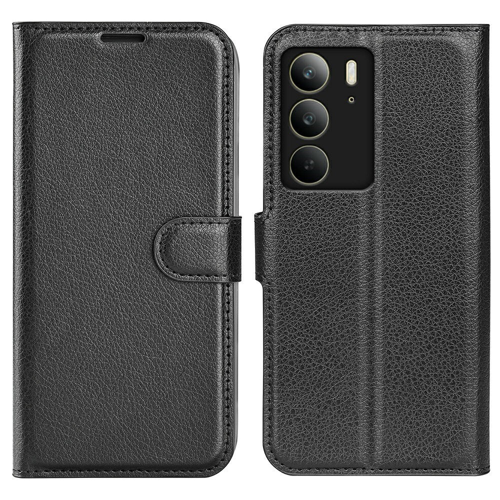 EIDERWOOD - Realme C75 - Kunstlæder Flip Cover m. Kortholder & Ståfunktion - Sort