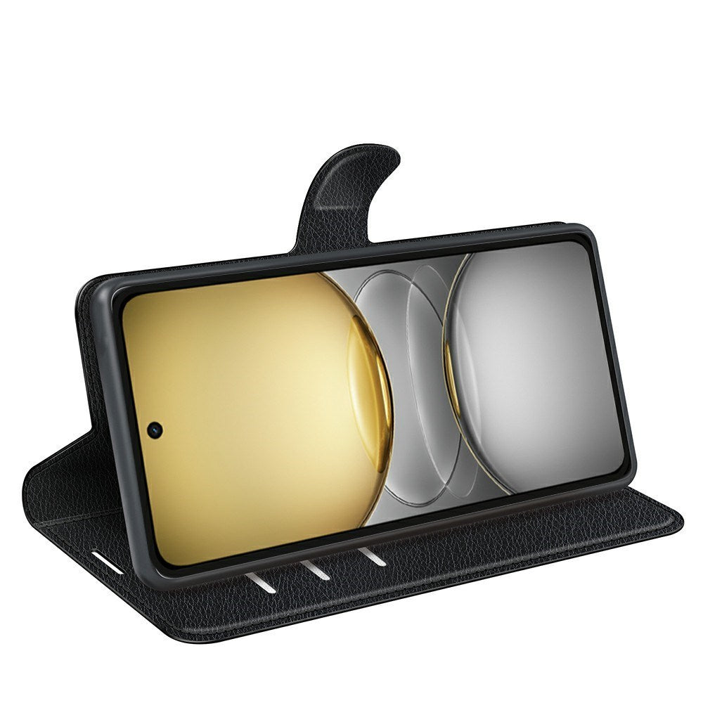 EIDERWOOD - Realme C75 - Kunstlæder Flip Cover m. Kortholder & Ståfunktion - Sort